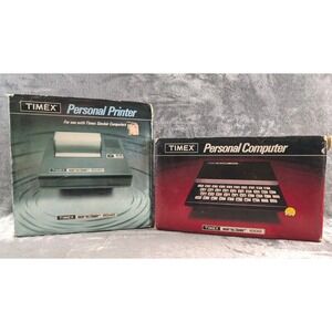 Timex Sinclair 1000 Computer & Factory Sealed 2040 Printer Boxed Vintage Set